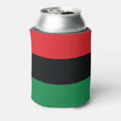 Rode, zwarte en groene vlag blikjeskoeler (Blikje Achterkant)