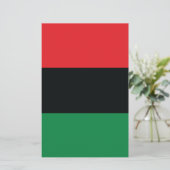 Rode, zwarte en groene vlag briefpapier (Staand voorkant)