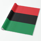 Rode, zwarte en groene vlag cadeaupapier (Uitgerold)