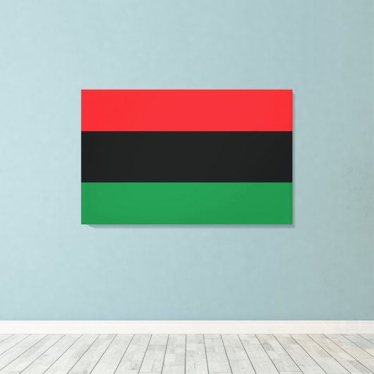 Rode, zwarte en groene vlag canvas afdruk (Insitu (Houten vloer))