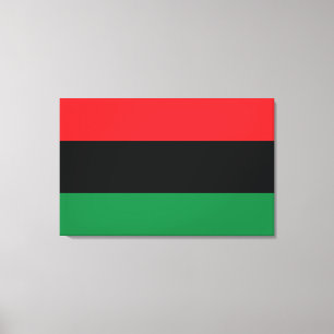 Rode, zwarte en groene vlag canvas afdruk