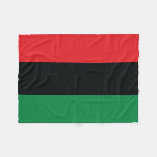 Rode, zwarte en groene vlag fleece deken (Voorkant (Horizontaal))