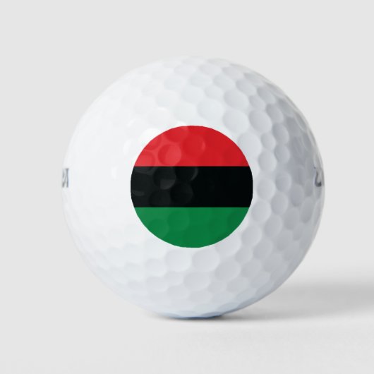 Rode, zwarte en groene vlag golfballen (Voorkant)