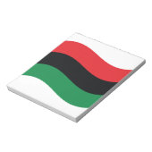 Rode, zwarte en groene vlag notitieblok (Gedraaid)