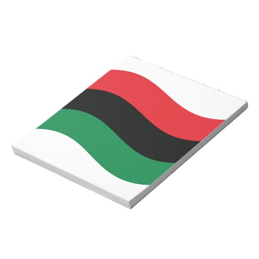 Rode, zwarte en groene vlag notitieblok (Gedraaid)