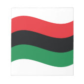 Rode, zwarte en groene vlag notitieblok (Voorkant)