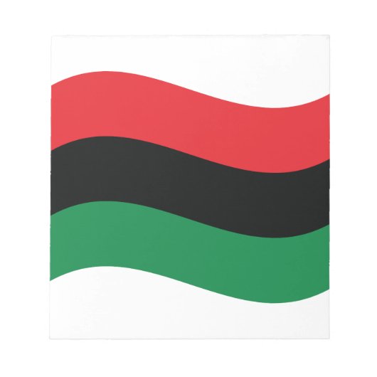 Rode, zwarte en groene vlag notitieblok (Voorkant)
