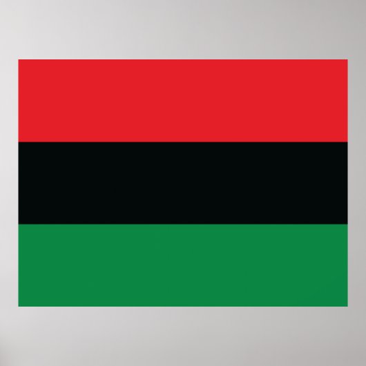 Rode, zwarte en groene vlag poster (Voorkant)