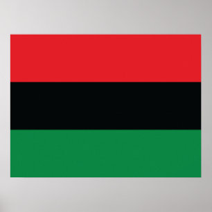 Rode, Zwarte en Groene Vlag Poster