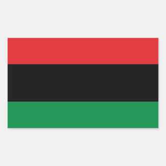 Rode zwarte en groene vlag rechthoekige sticker