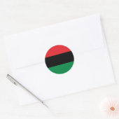Rode zwarte en groene vlag ronde sticker (Envelop)