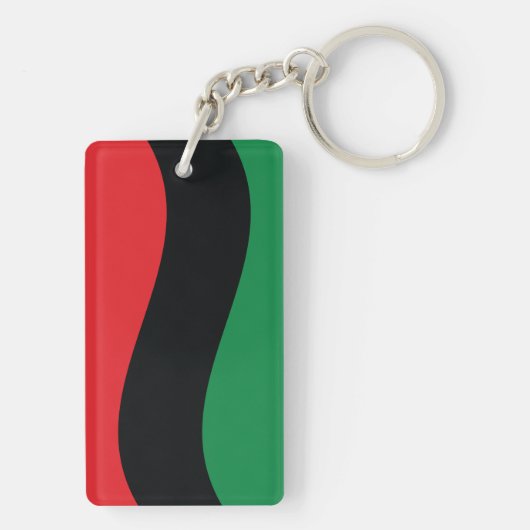 Rode, zwarte en groene vlag sleutelhanger (achterkant)