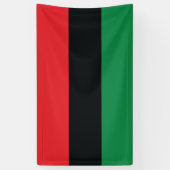 Rode, zwarte en groene vlag spandoek (Verticaal)