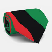 Rode, zwarte en groene vlag stropdas (Opgerold)