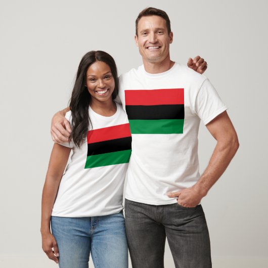 Rode zwarte en groene vlag t-shirt (Unisex)