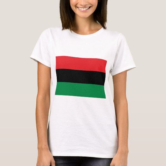 Rode zwarte en groene vlag t-shirt (Voorkant)
