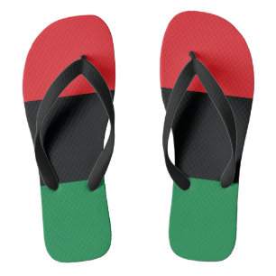 Rode, zwarte en groene vlag teenslippers
