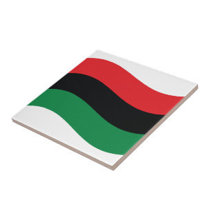 Rode, zwarte en groene vlag tegeltje