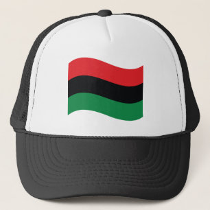 Rode, zwarte en groene vlag trucker pet