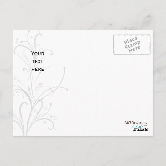 rode zwarte en witte grafische kaart Hartelijk dan (Achterkant)