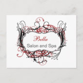 rode zwarte en witte grafische kaart Hartelijk dan (Voorkant)