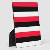 Rode, zwarte en witte strepen fotoplaat (Zijkant)