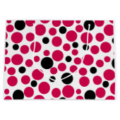 Rode zwarte erwten retro op witte achtergrond groot cadeauzakje (Voorkant)