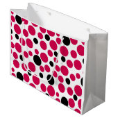 Rode zwarte erwten retro op witte achtergrond groot cadeauzakje (Voorkant Gekanteld)