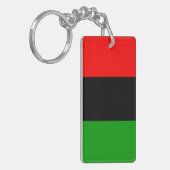 Rode, zwarte, groene pan-Afrikaanse vlag Sleutelhanger (Voorkant Links)