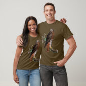Rode zwarte Hawk T-shirt (Unisex)