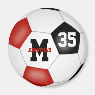 rode zwarte jongens voetbalclubs kleuren magneet