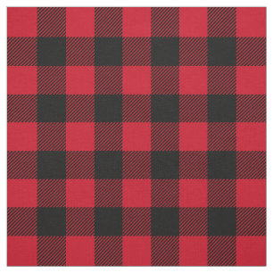 Rode zwarte Lumberjack Buffalo Plaid Pattern Fabri Stof