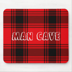 Rode zwarte Man Cave Muismat