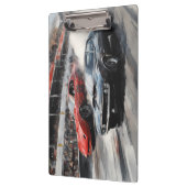 Rode & Zwarte Spier auto's Klembord (Links)