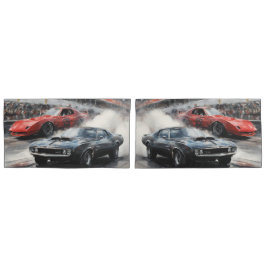 Rode & Zwarte Spier auto's Kussensloop