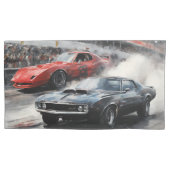 Rode & Zwarte Spier auto's Kussensloop (Voorkant-Links)