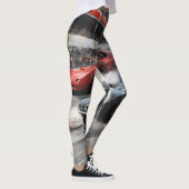 Rode & Zwarte Spier auto's Leggings (Rechts)