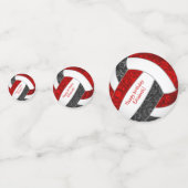 rode zwarte volleybalfeest confetti (Voorkanten)