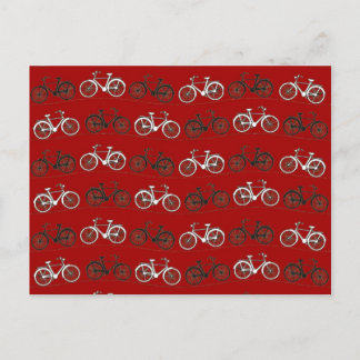 Rode zwarte witte fietsen fietsen fietsen briefkaart