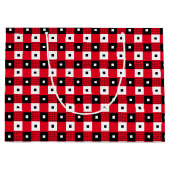 rode zwarte & witte gereduceerde esthetische anes groot cadeauzakje (Voorkant)