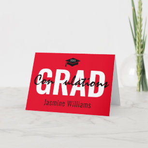 Rode zwarte witte gradaties Afstuderen Kaart