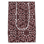 Rode, zwarte, witte harten medium cadeauzakje (Achterkant)