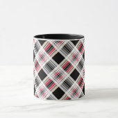 Rode zwarte witte vlegel mok (Midden)