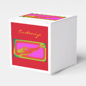 rode zwemmermaïde bedankdoosjes (Voorkant Zijde)