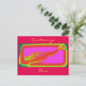 rode zwemmermaïde briefkaart (Staand voorkant)