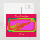 rode zwemmermaïde briefkaart (Voorkant / Achterkant)