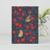 Rodeborstjes in de appelboom/blauw en rood (Staand voorkant)