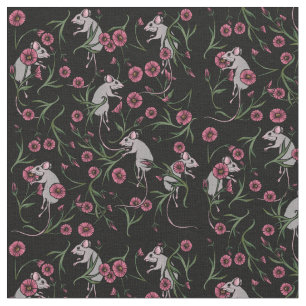 Rodent Floral Pattern Stof