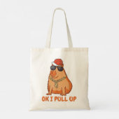 Rodent OK I PULL UP Cute Capybara Tote Bag (Achterkant)