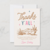 Rodeo Anniversaire Carte de remerciements (Devant)